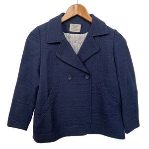 NWOT ZARA Kid’s Jacket pea Coat Navy Blue soft collection Fall Girl’s size 13/14